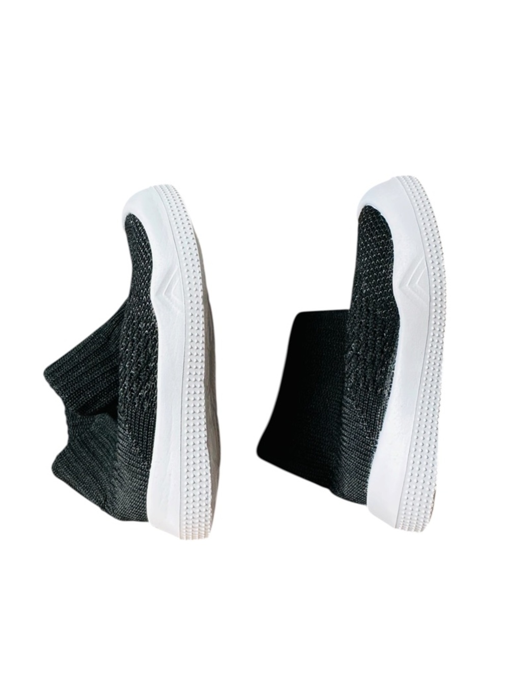 Black Slip-On Toddler Sock Shoes 7-8 Ages 1-3 NEW! - Picture 6 of 8